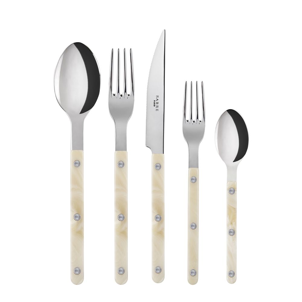 Sabre Bistrot Flatware (Set of 5) - 5-Piece, Faux Horn