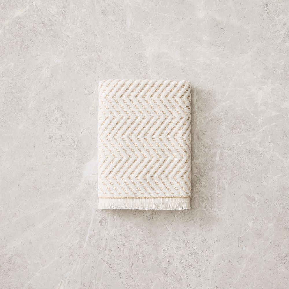 Herringbone Hand Towel - Camel