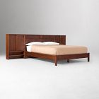 Collins Solid Wood Storage Headboard Bed with Cabinets
