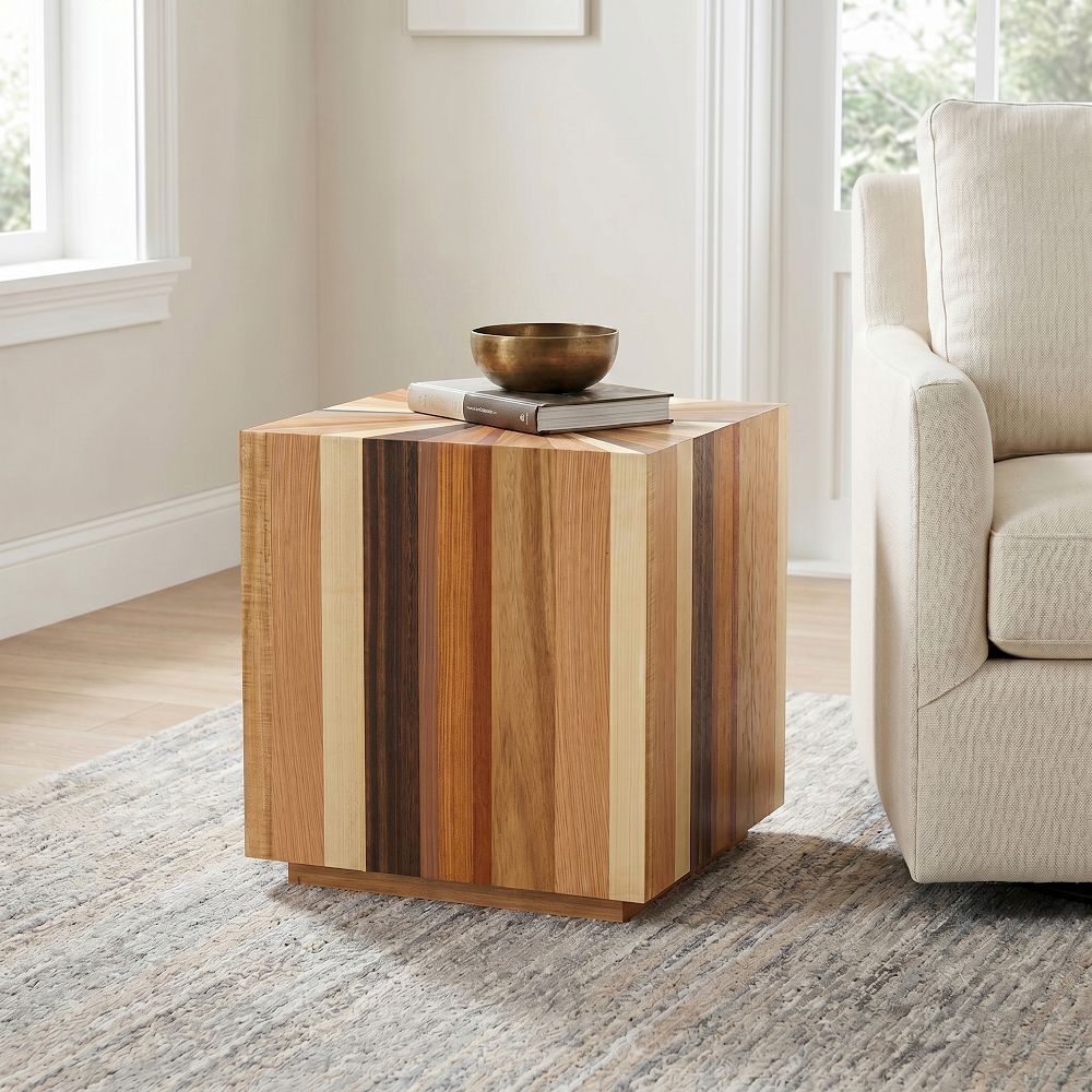 Zora Solid Mahogany Square Side Table (21.5") by West Elm