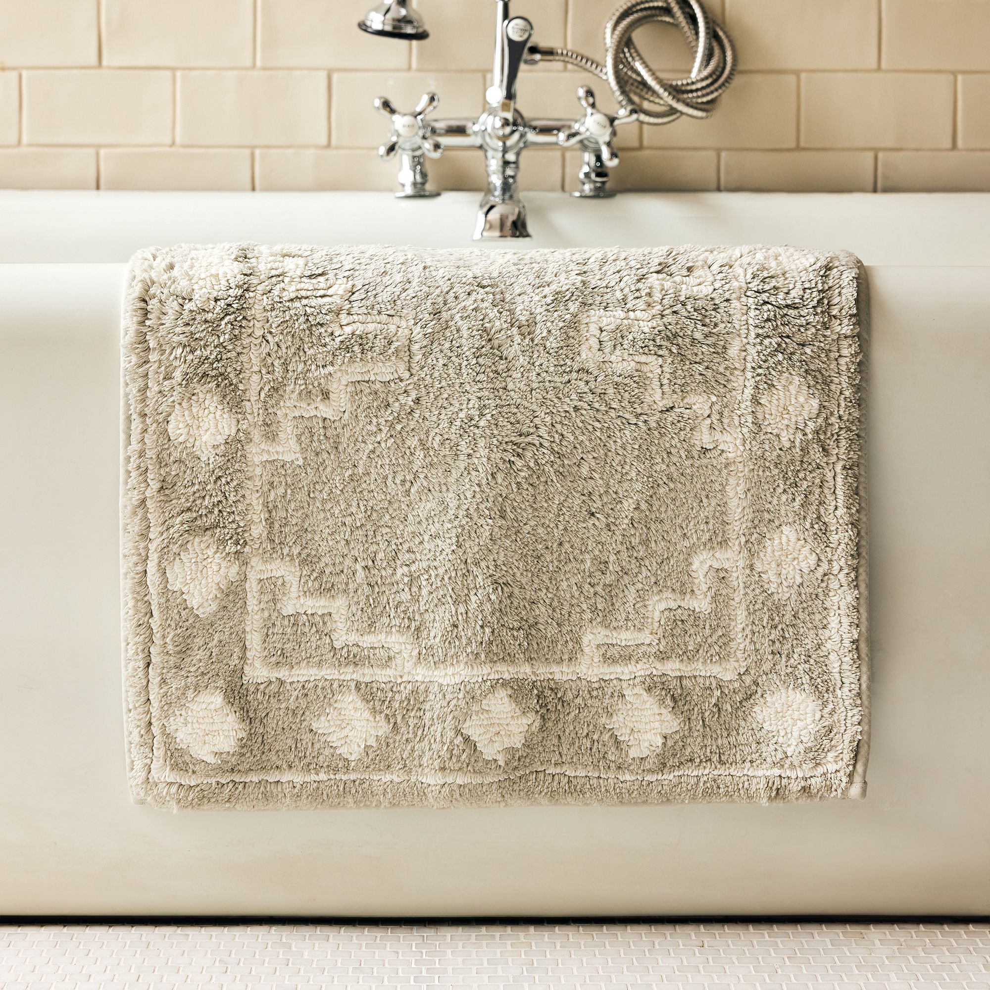Heirloom Border Bath Mat by West Elm
