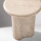 Menorca Faux Travertine Outdoor Side Table (18")