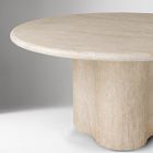 Menorca Faux Travertine Outdoor Round Dining Table (60")
