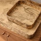 Pierce &amp; Ward Burled Finish Trays
