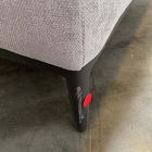 Open Box: Landon Ottoman - Performance Distressed Velvet Pewter, Textured Antique Bronze
