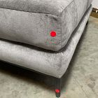 Open Box: Landon Ottoman - Performance Distressed Velvet Pewter, Textured Antique Bronze