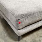 Open Box: Landon Ottoman - Performance Distressed Velvet Pewter, Textured Antique Bronze