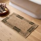 Pierce &amp; Ward Stripe Border Bath Mat