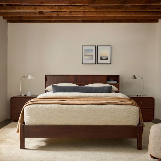 Collins Solid Wood Storage Headboard Bed by West Elm