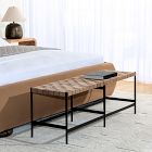 Woven Leather Bench