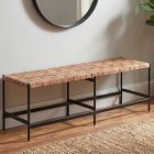Woven Leather Bench