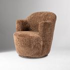 Citrino Shearling Swivel Chair