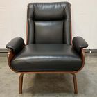 Open Box: Paulo Bent Ply Leather Chair - Parc Leather Black