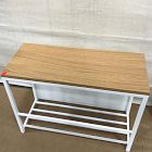 Open Box: Yamazaki Entryway Storage Organizer &amp; Bench - White