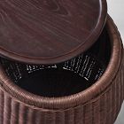Aydan Rattan Storage Side Table (17")