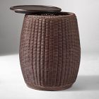 Aydan Rattan Storage Side Table (17")