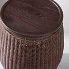 Aydan Rattan Storage Side Table (17")