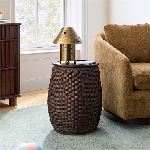 Aydan Rattan Storage Side Table (17") by West Elm