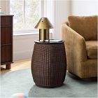 Aydan Rattan Storage Side Table (17")