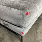 Open Box: Landon Right-Arm 2.5 Seater Sofa Bench - Performance Distressed Velvet Pewter, Textured Antique Bronze