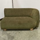 Open Box: Laurent Right-Arm 2 Seater Sofa - Performance Distressed Velvet Juniper, Blonde