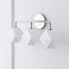 Sculptural 3-Light Faceted Sconce (26")