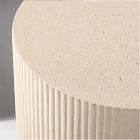 Fluted Concrete Indoor/Outdoor Side Table (16")