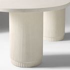 Fluted Outdoor Oval Concrete Dining Table (84")