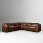 Indira Leather Power Recliner L-Shaped Sectional (112")