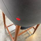 Open Box: Hyde Leather Counter Stool (26"H) - Ludlow Leather Navy, Cool Walnut