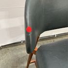 Open Box: Hyde Leather Counter Stool (26"H) - Ludlow Leather Navy, Cool Walnut