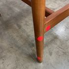 Open Box: Hyde Leather Counter Stool (26"H) - Ludlow Leather Navy, Cool Walnut
