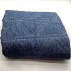 Open Box: Triangle Denim Quilt, Twin - Blue