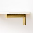 Linear White Lacquer Wall Shelves with Jordan Brackets