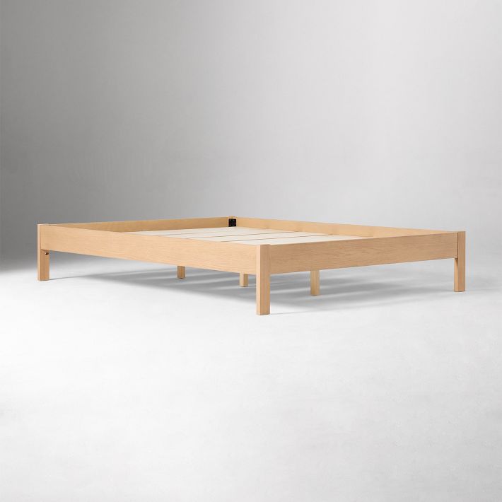 Simple Bed Frame - Solid Wood Support | West Elm