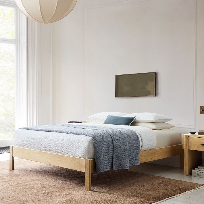 Simple Bed Frame - Solid Wood Support | West Elm