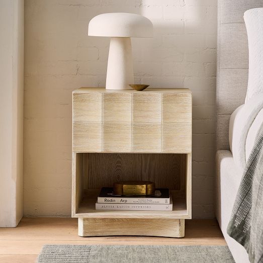 Luisa Carved Open Nightstand (20") by West Elm