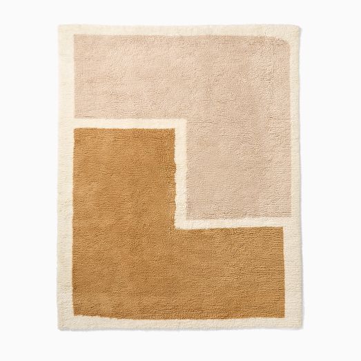 Stacked Shapes Shag Wool Rug by West Elm