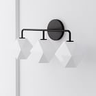 Sculptural 3-Light Faceted Sconce (26")