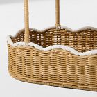 Scallop Rattan Tiered Diaper Caddy