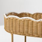 Scallop Rattan Tiered Diaper Caddy