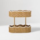 Scallop Rattan Tiered Diaper Caddy