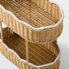 Scallop Rattan Tiered Diaper Caddy