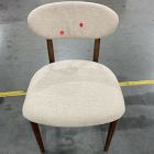 Open Box: Edison Armless Side Dining Chair - Performance Chenille Tweed Sand, Cool Walnut