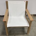 Open Box: Cusco Outdoor Textilene Sling Lounge Chair - Textilene White, Reef