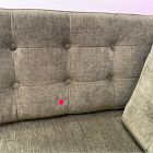 Open Box: Drake Midcentury Corner - Performance Distressed Velvet Tarragon, Pecan