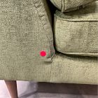 Open Box: Drake Midcentury Corner - Performance Distressed Velvet Tarragon, Pecan