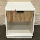 Open Box: Quinn Open Nightstand (17") - Cerused White, Dark Bronze Hardware