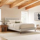 Emmett Tufted Bed - Wood Legs