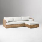 Coastal Wicker Outdoor 2-Piece Chaise Sectional (98")